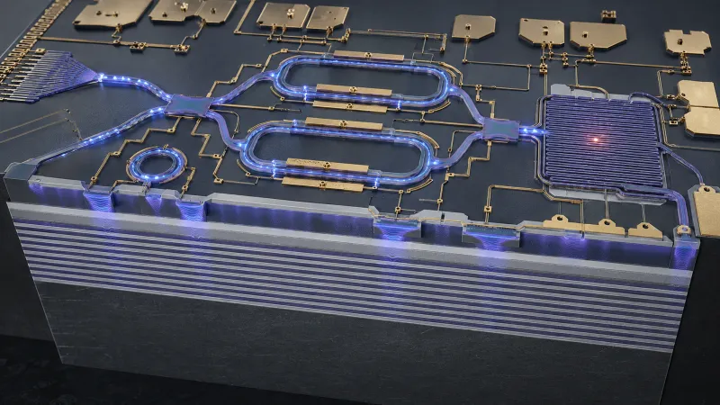 Photonic integrated circuit chip built from VanaM thin films